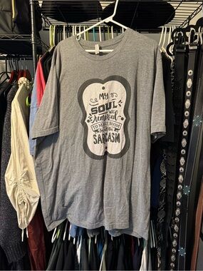 Bella Canvas Gray Short Sleeve Tee with Black Graphic